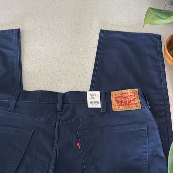 NWT Levi’s 541 Athletic Tapered Stretch Navy Pants Levi's Blue Tech 40 30 - Picture 4 of 8